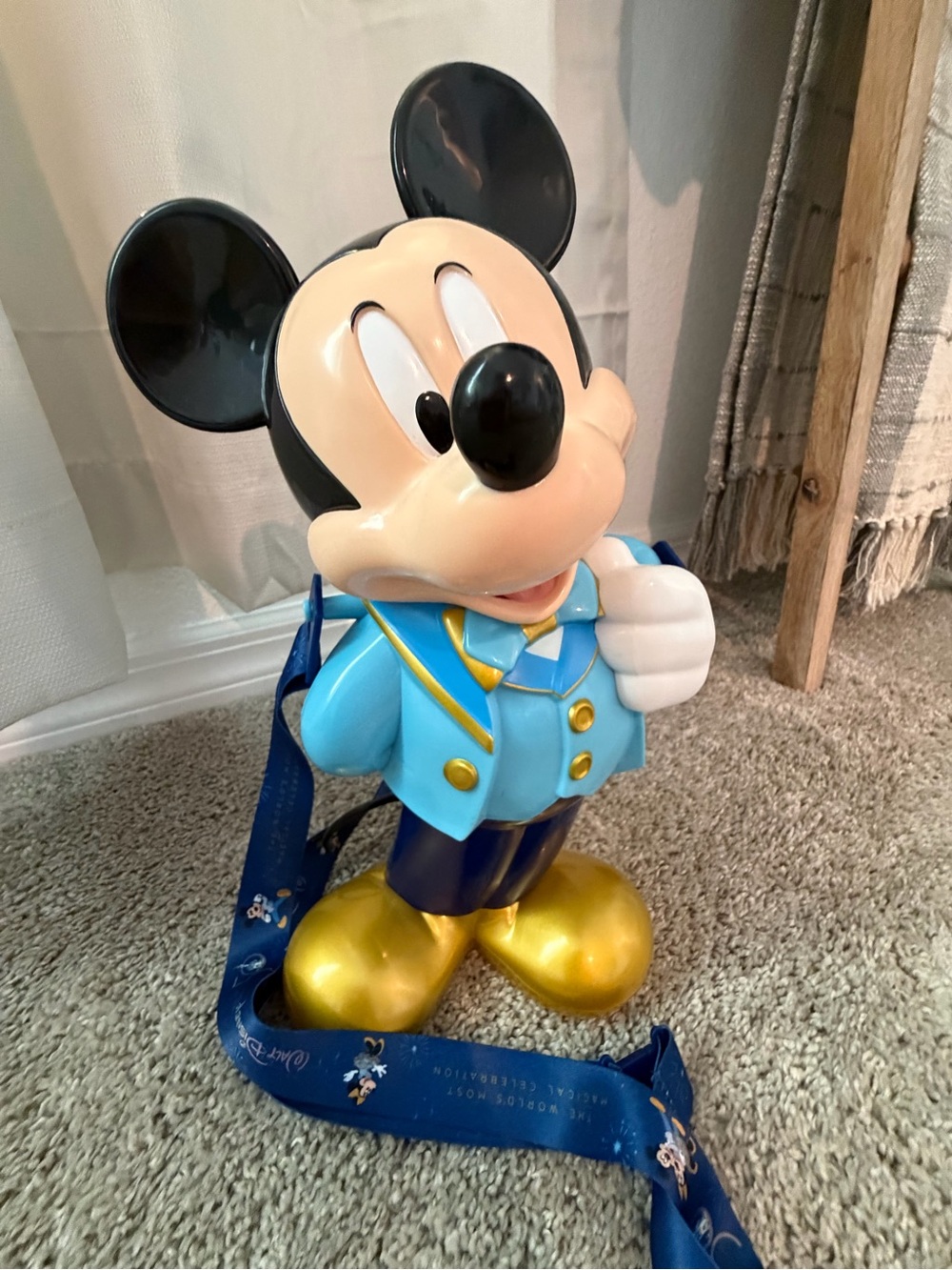 Mickey Mouse Gold Shoe Collectible popcorn bucket! 50 anniversary